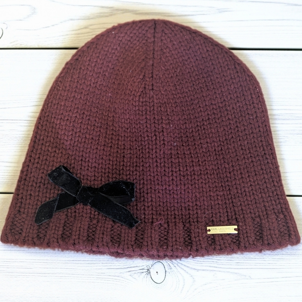 Karl Lagerfeld Burgundy Knit Sweater